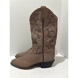 Tony Lama western grey brown leather Mens boots size 9 made in usa Rodeo